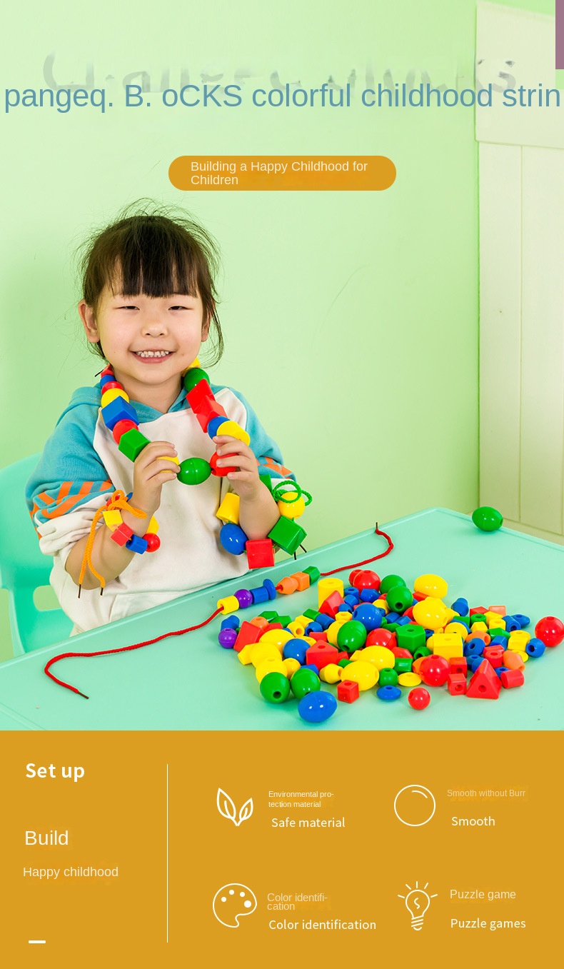Kids Bead Stringing Sensory Training Toys