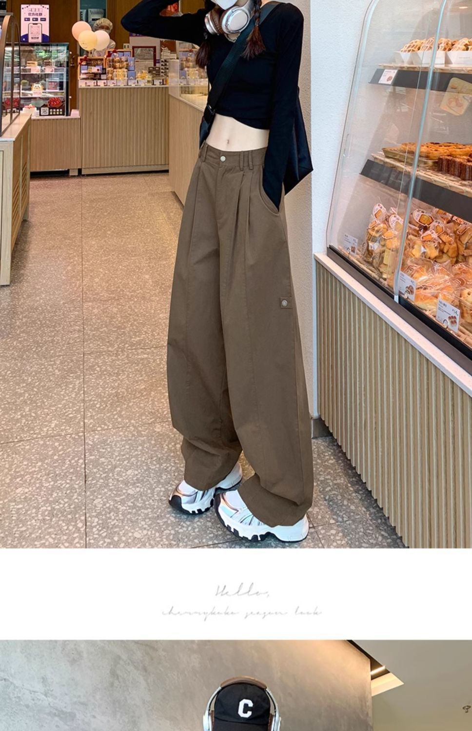 Women's Small Chanel-style American Work Wide-leg Pants
