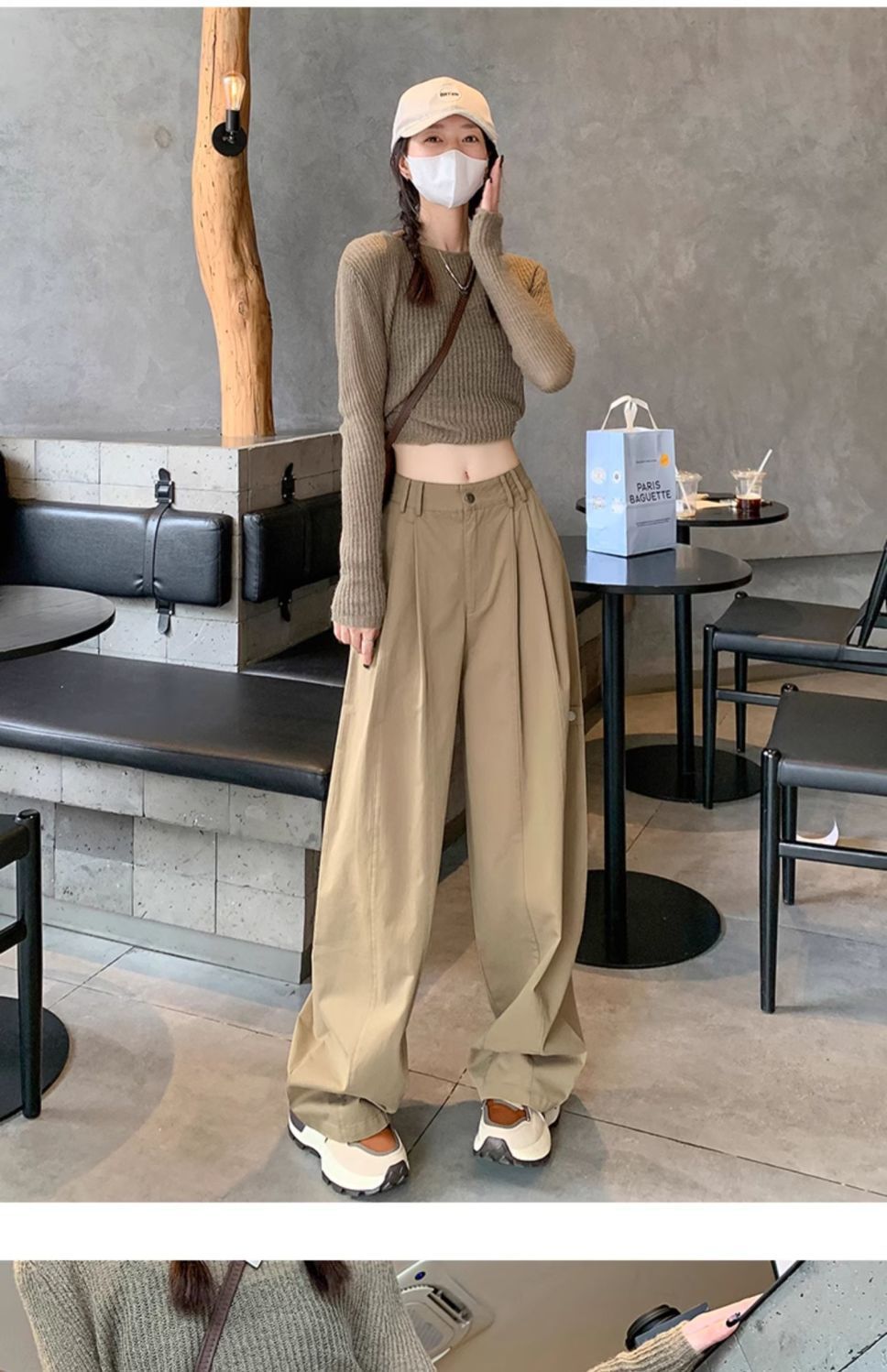 Women's Small Chanel-style American Work Wide-leg Pants