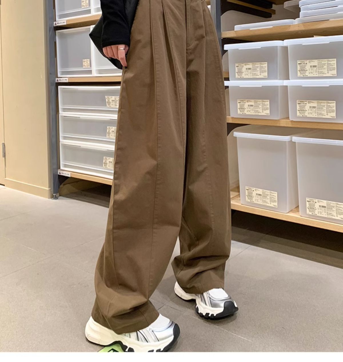 Women's Small Chanel-style American Work Wide-leg Pants
