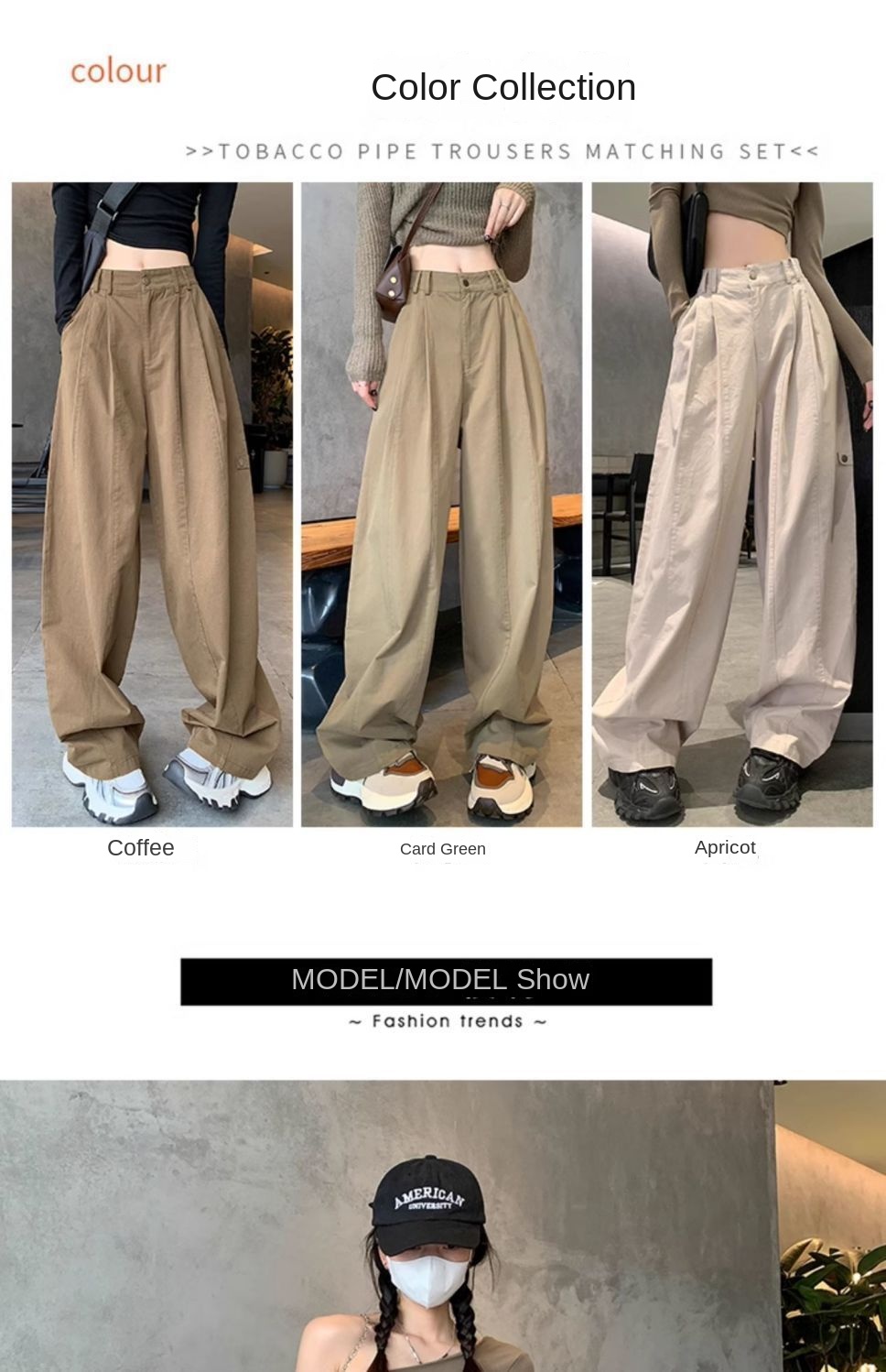 Women's Small Chanel-style American Work Wide-leg Pants