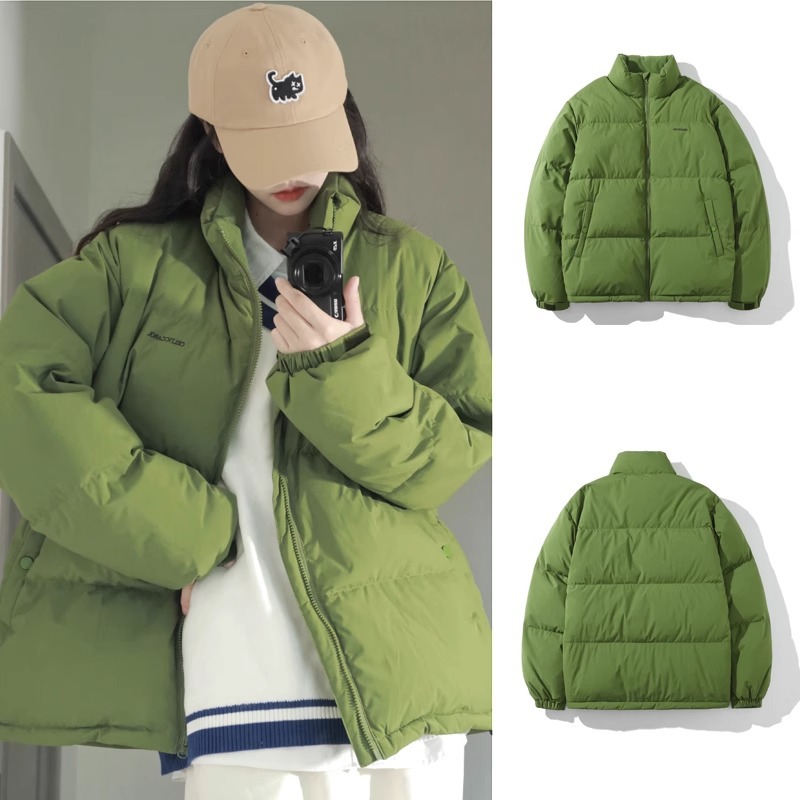 Green Loose Couple Winter Cotton Coat