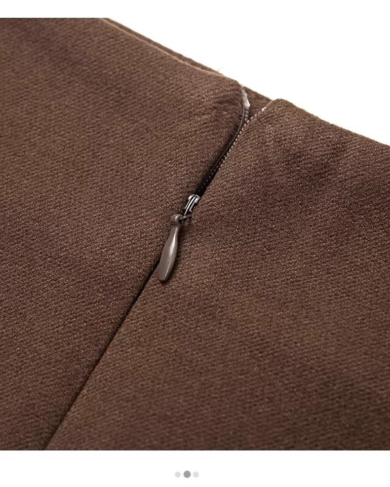 Women's Woolen A-line Mid-length Skirt