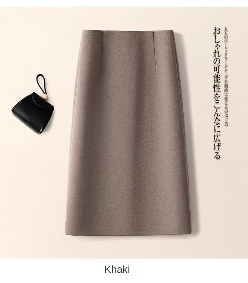 Women's Woolen A-line Mid-length Skirt