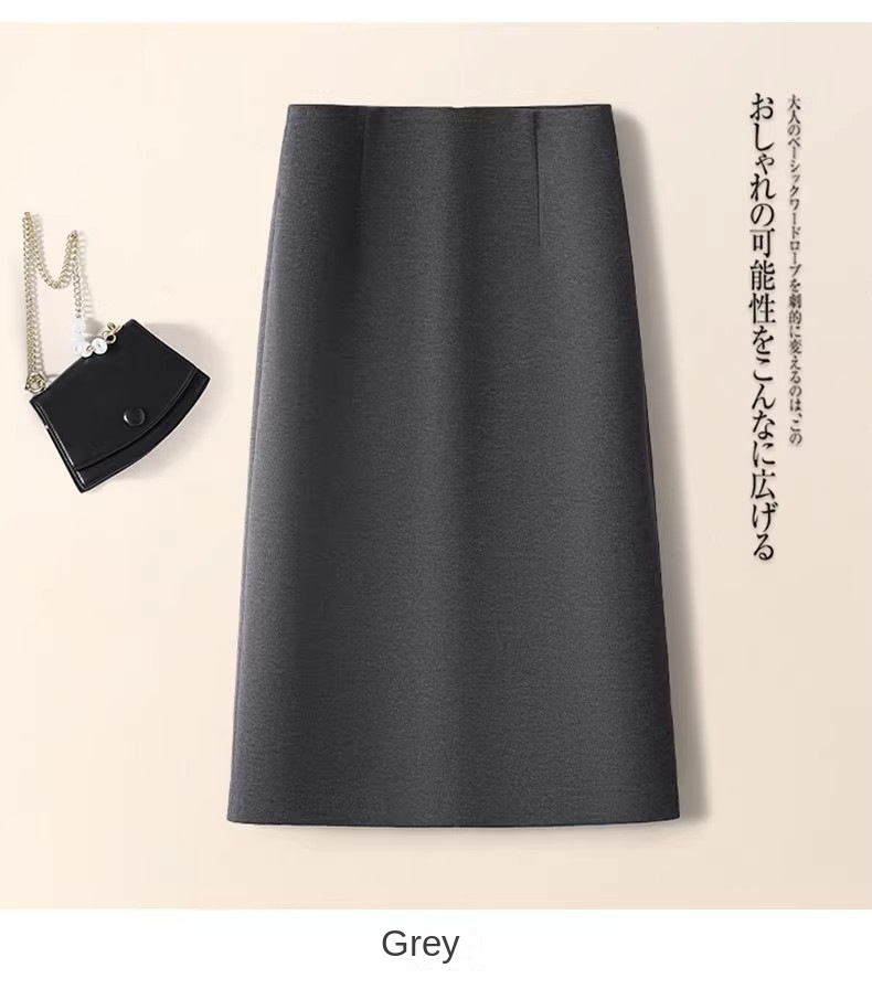 Women's Woolen A-line Mid-length Skirt
