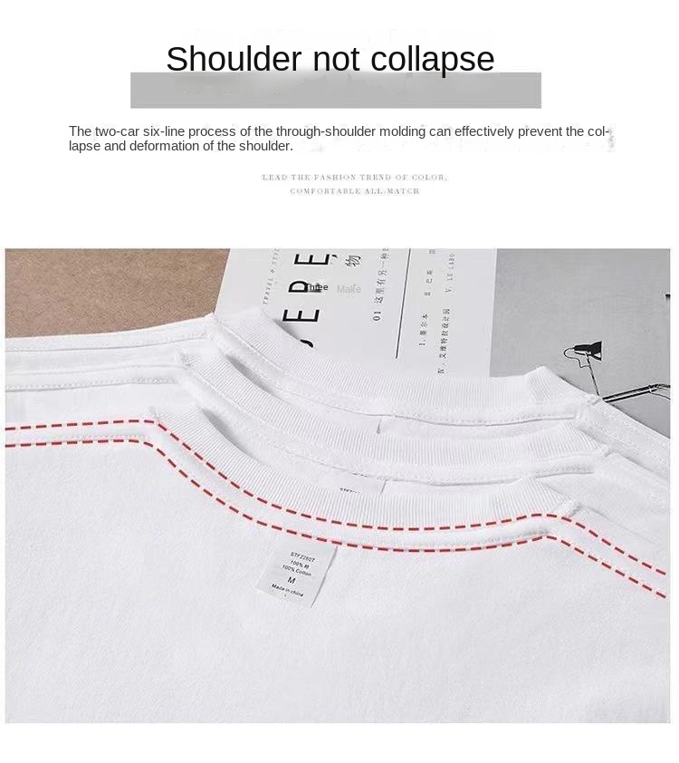 Men's 400g Pure Cotton Heavyweight Crew Neck T-Shirt