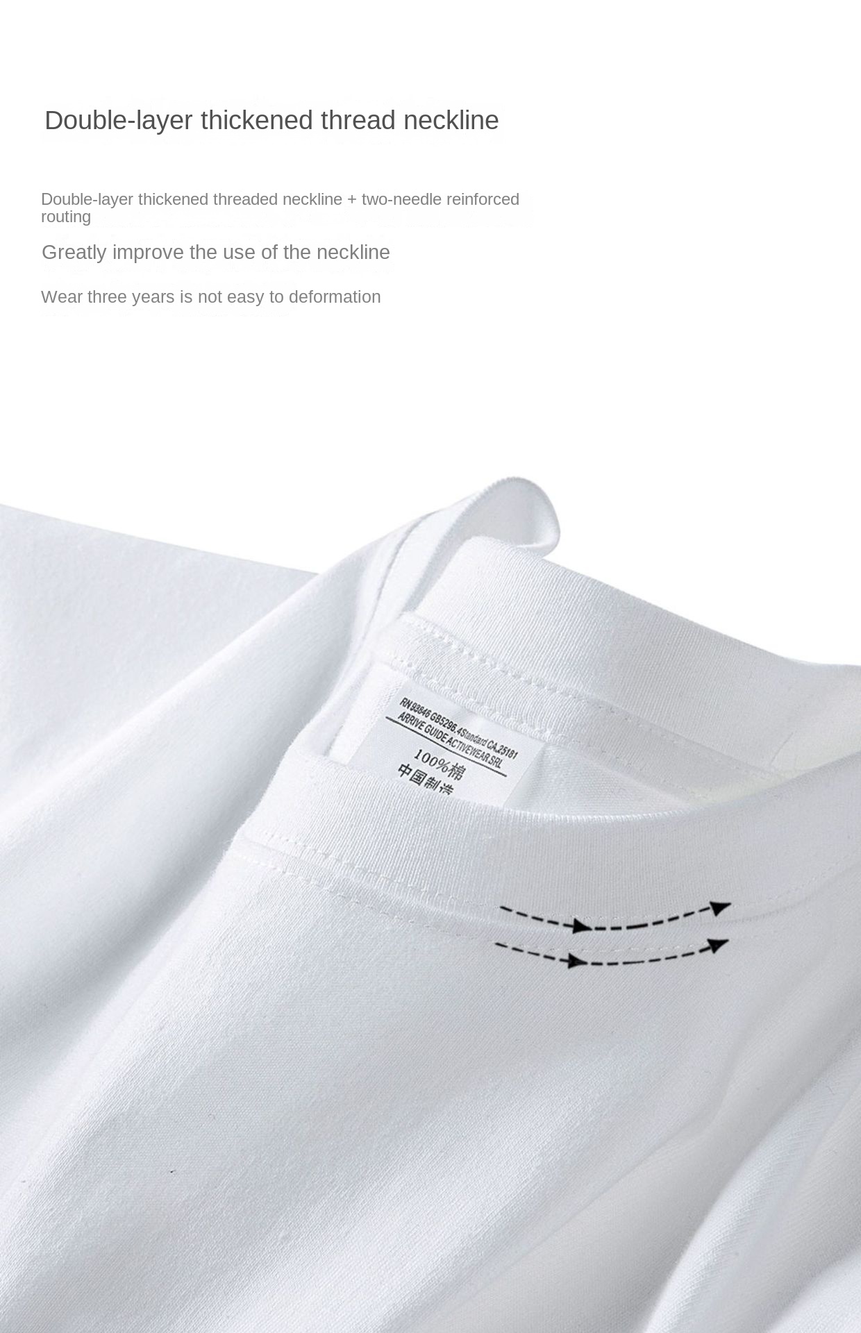 Men's 400g Pure Cotton Heavyweight Crew Neck T-Shirt