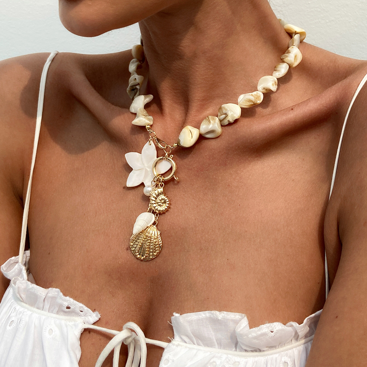 Boho Shell Pearl Jewelry Set