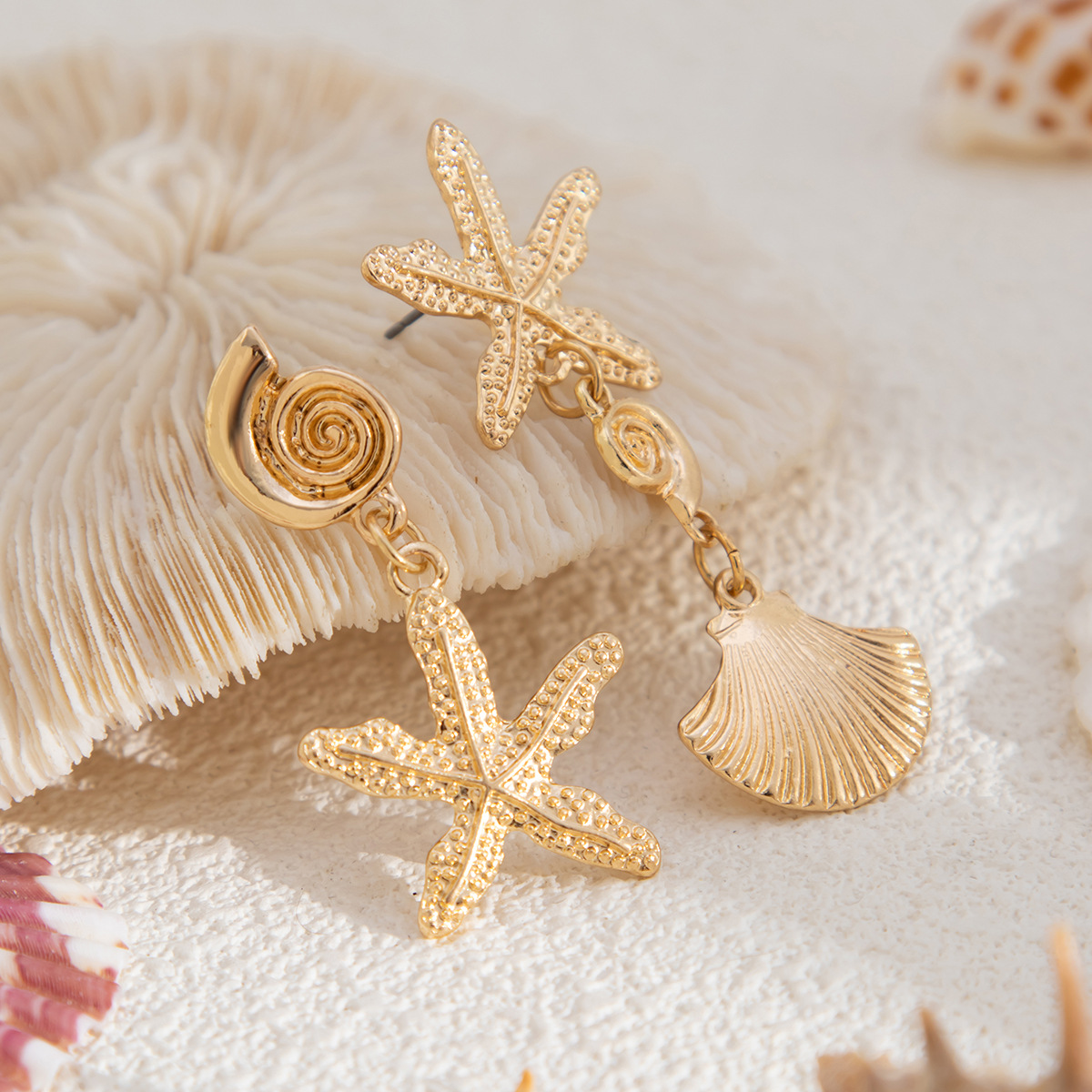 Ocean Star & Starfish Earrings