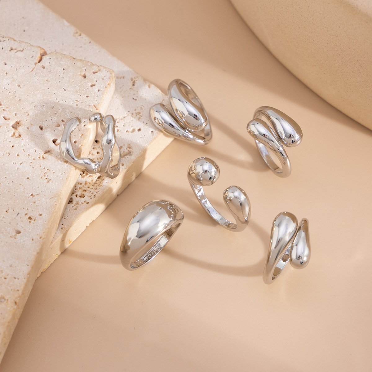 INS-style Ring & Necklace Jewelry Set