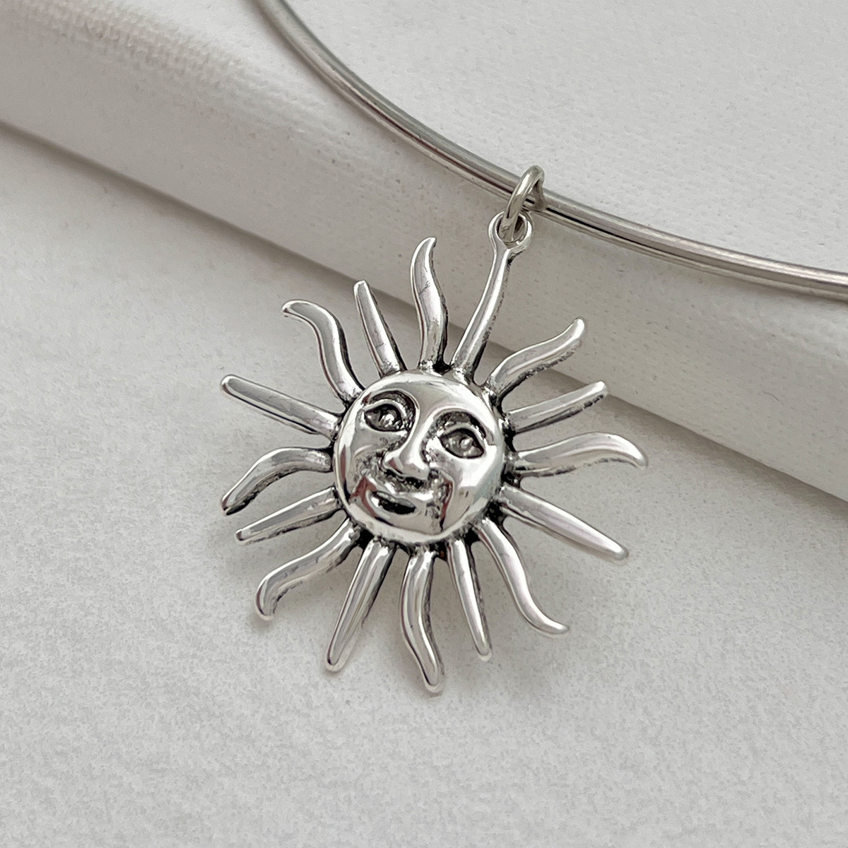Vintage Sun Pendant Choker