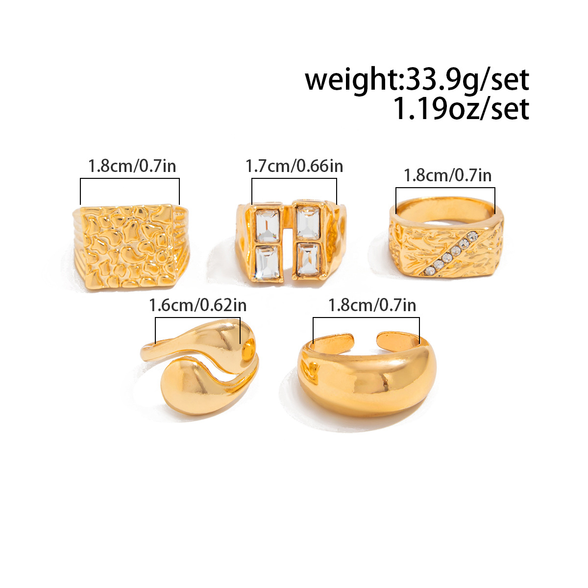INS-style Ring & Necklace Jewelry Set