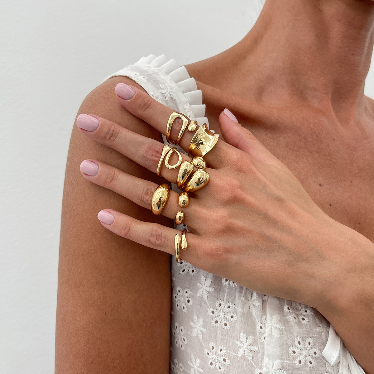 INS-style Ring & Necklace Jewelry Set