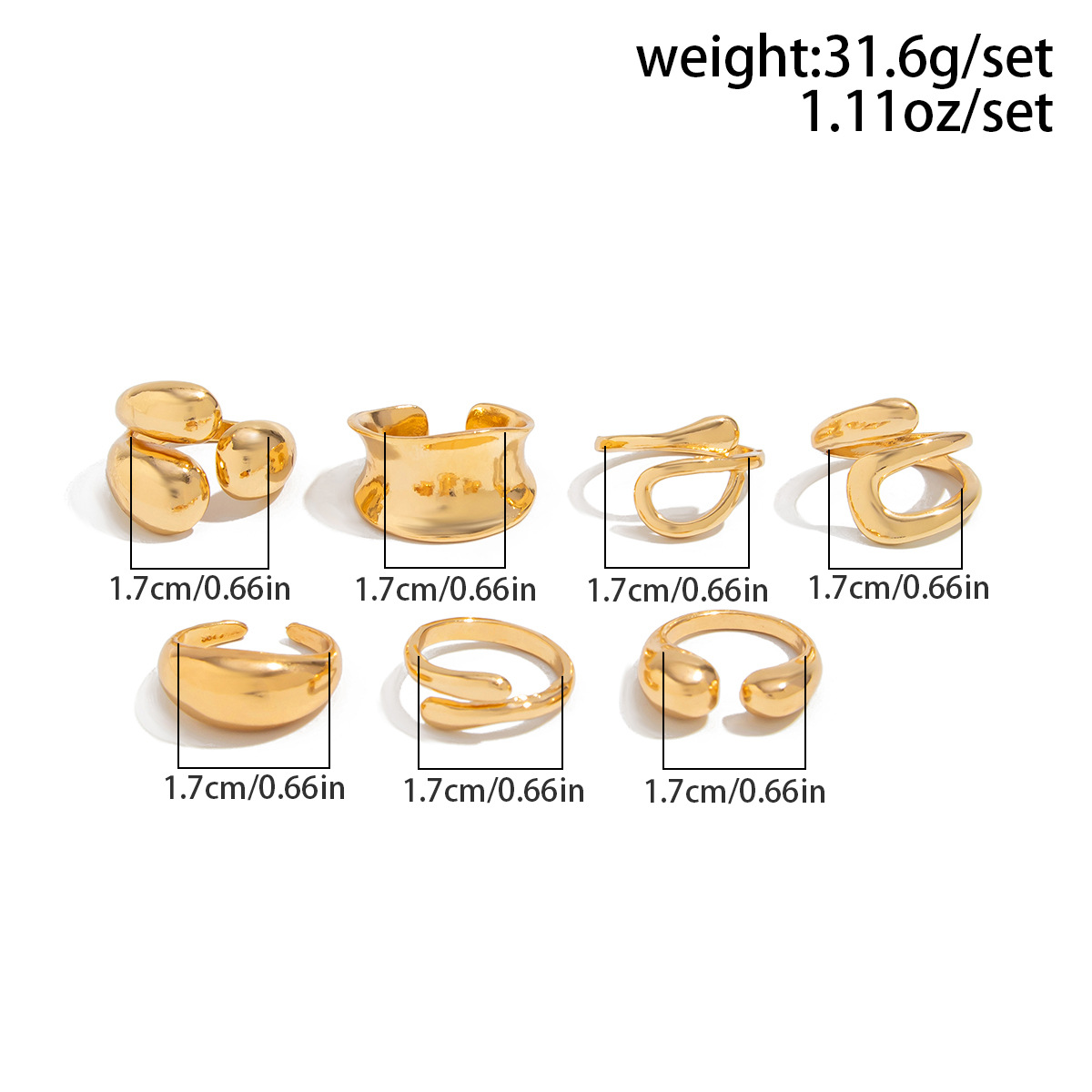 INS-style Ring & Necklace Jewelry Set