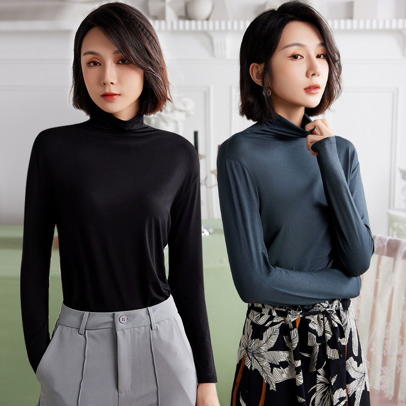 Women's Modal Long Sleeve High Neck Base Layer