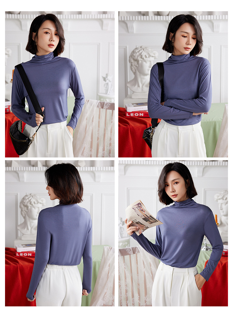 Women's Modal Long Sleeve High Neck Base Layer