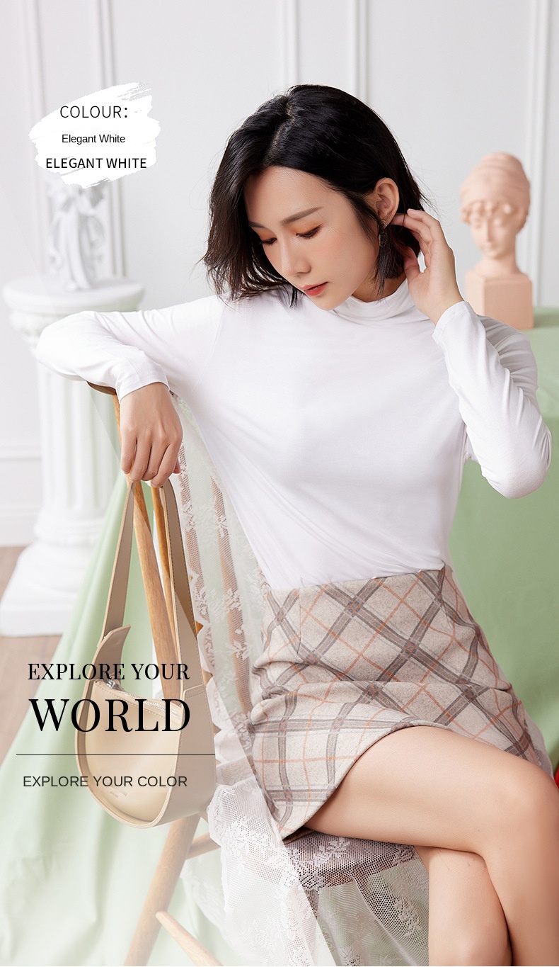 Women's Modal Long Sleeve High Neck Base Layer