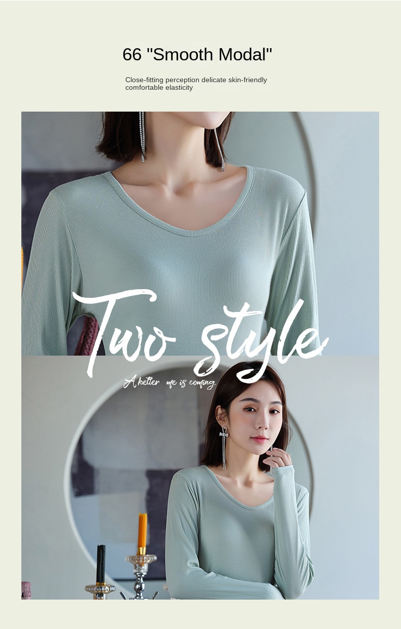 Women's V-Neck Long Sleeve Solid Color Base Layer Top