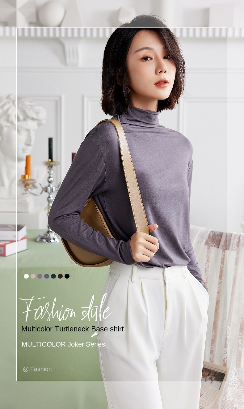 Women's Modal Long Sleeve High Neck Base Layer