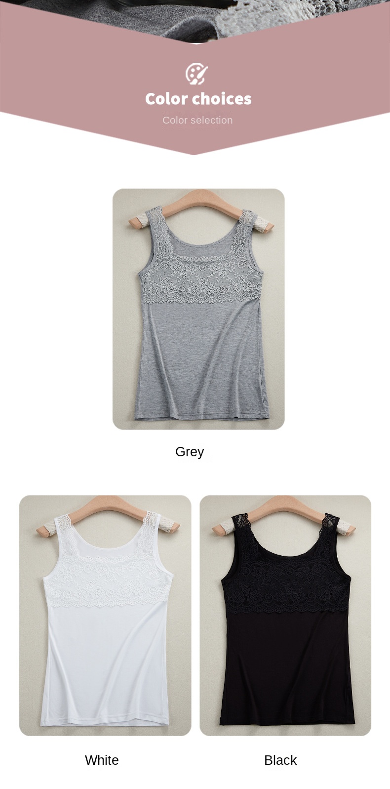 Women's Modal Lace Sling Vest