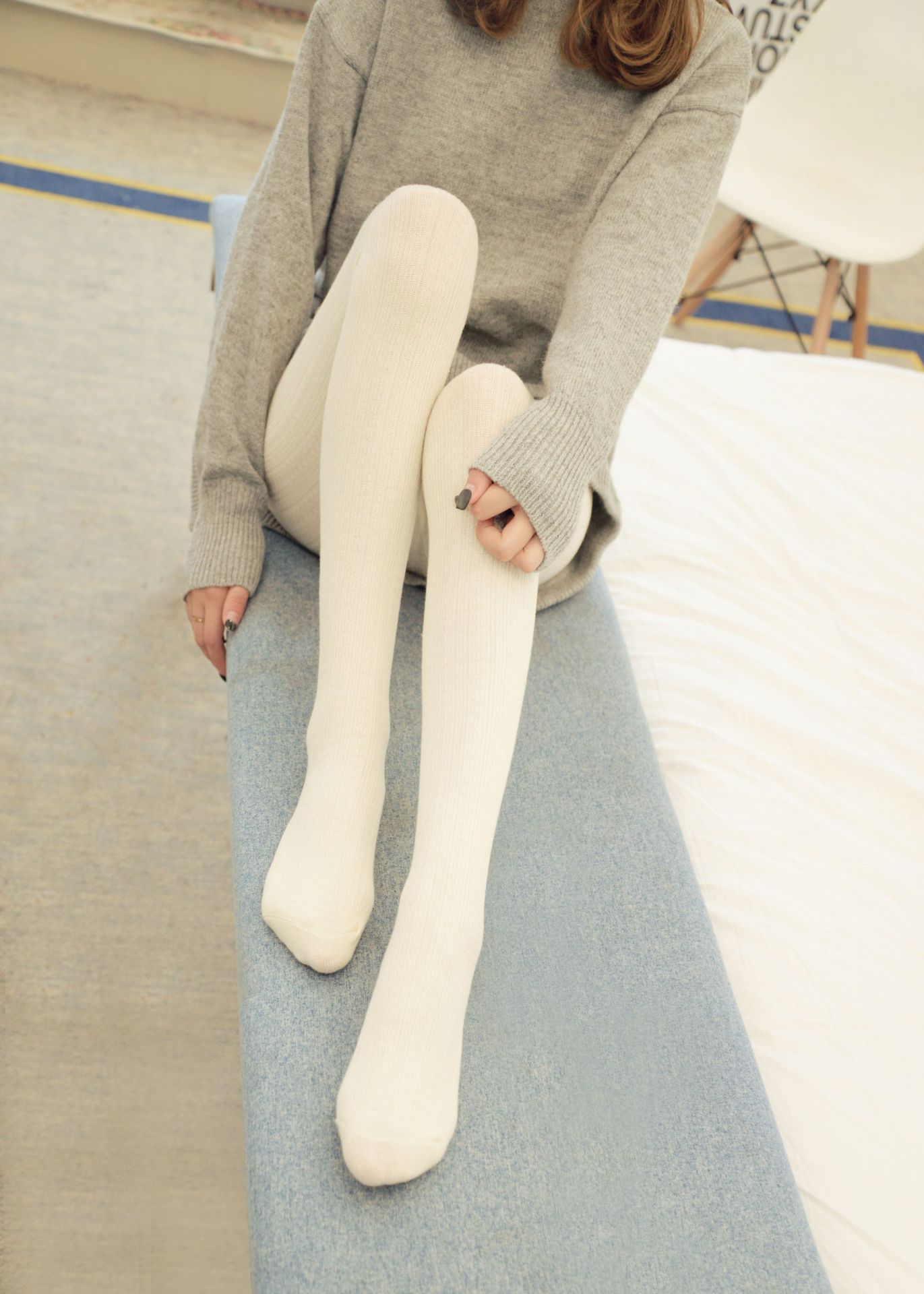 Thick Knit Ribbed Tights