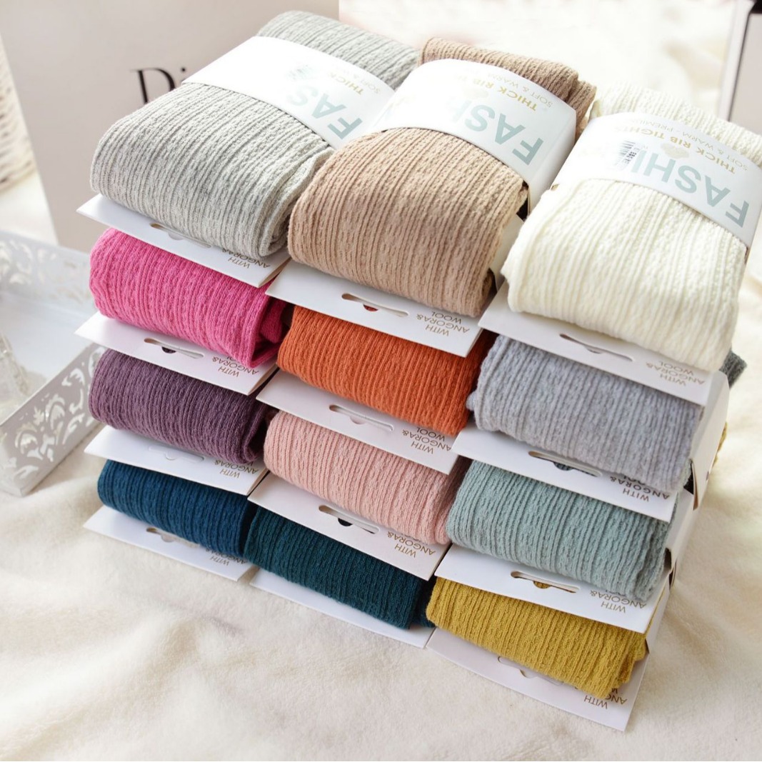 Thick Knit Ribbed Tights