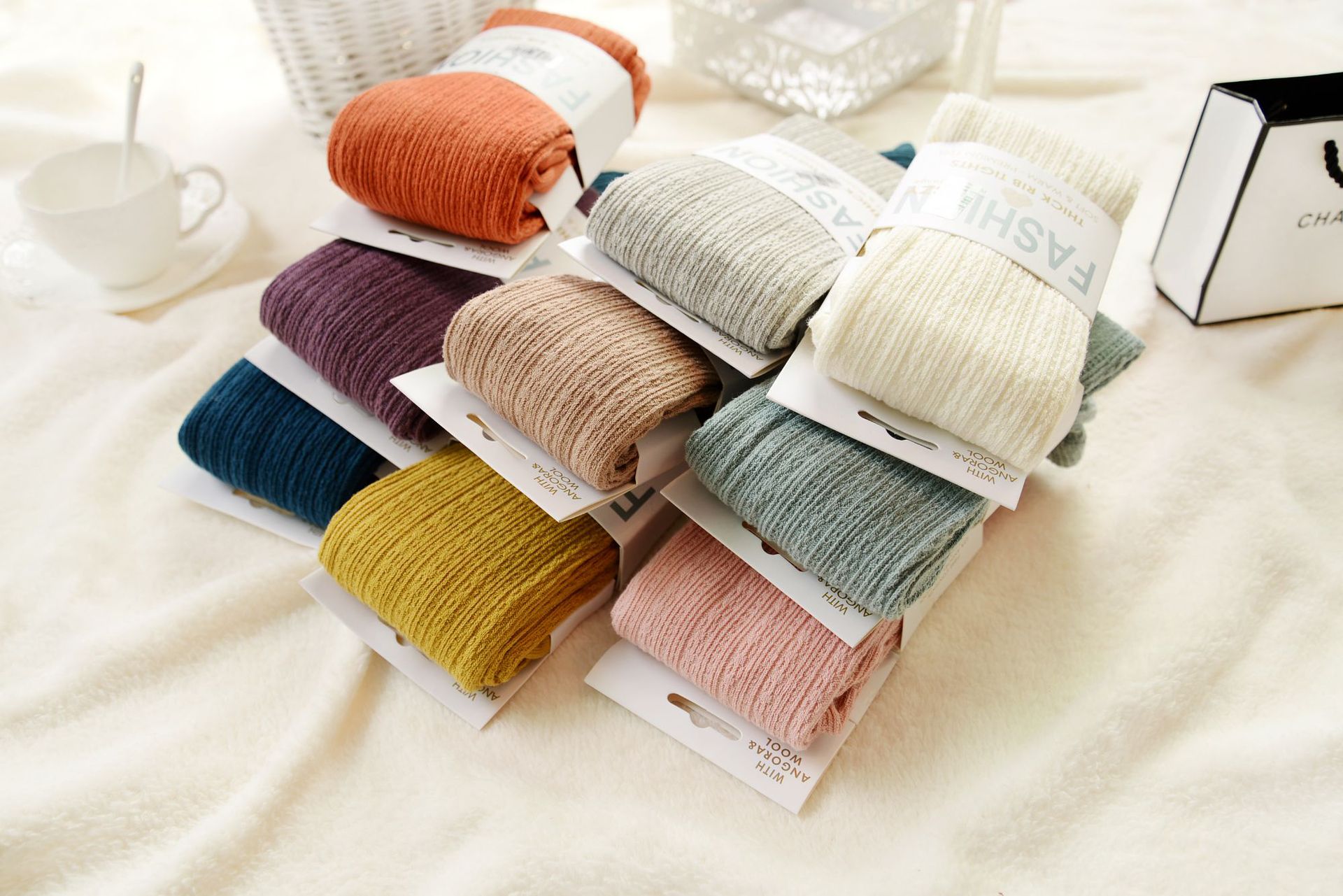 Thick Knit Ribbed Tights