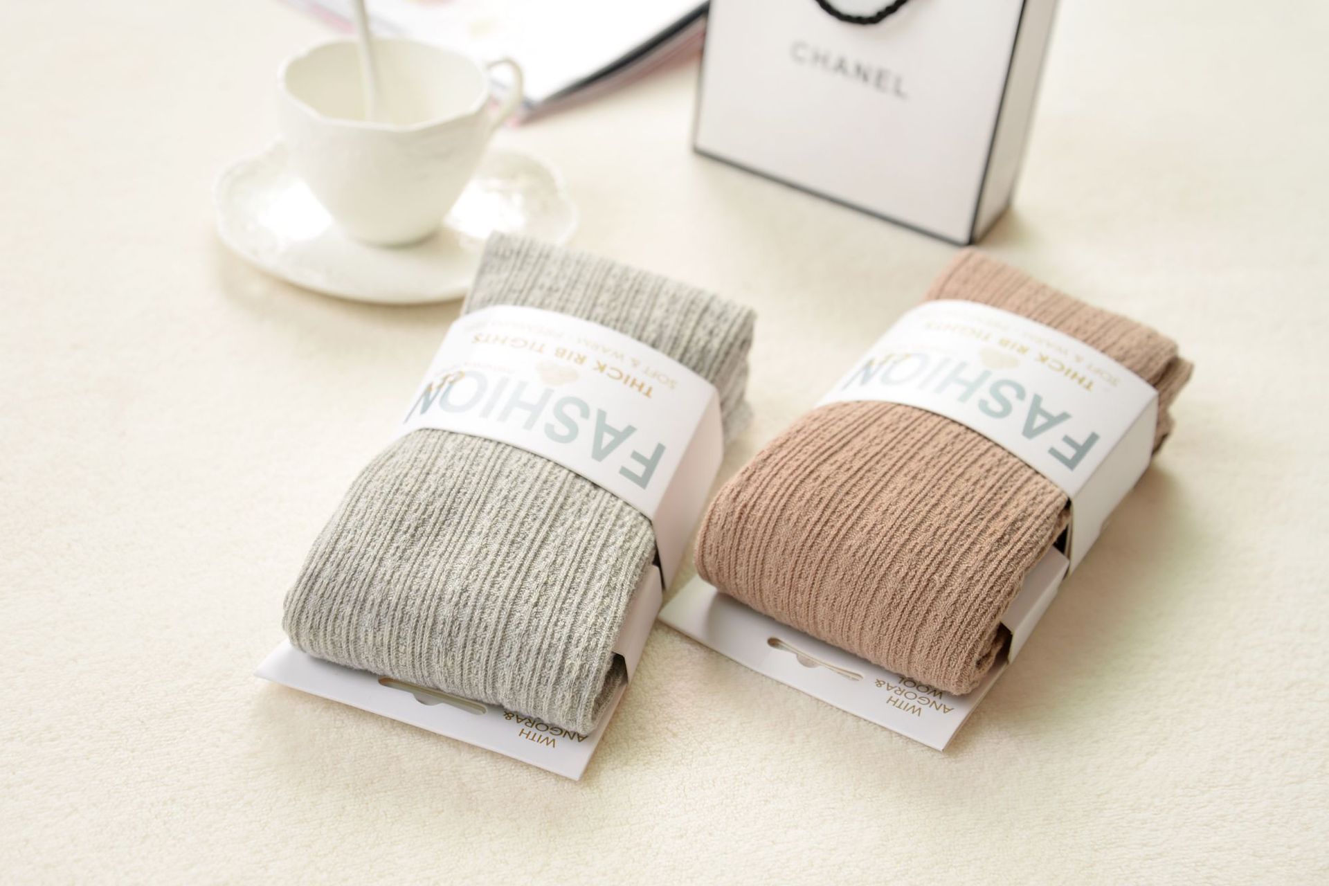 Thick Knit Ribbed Tights