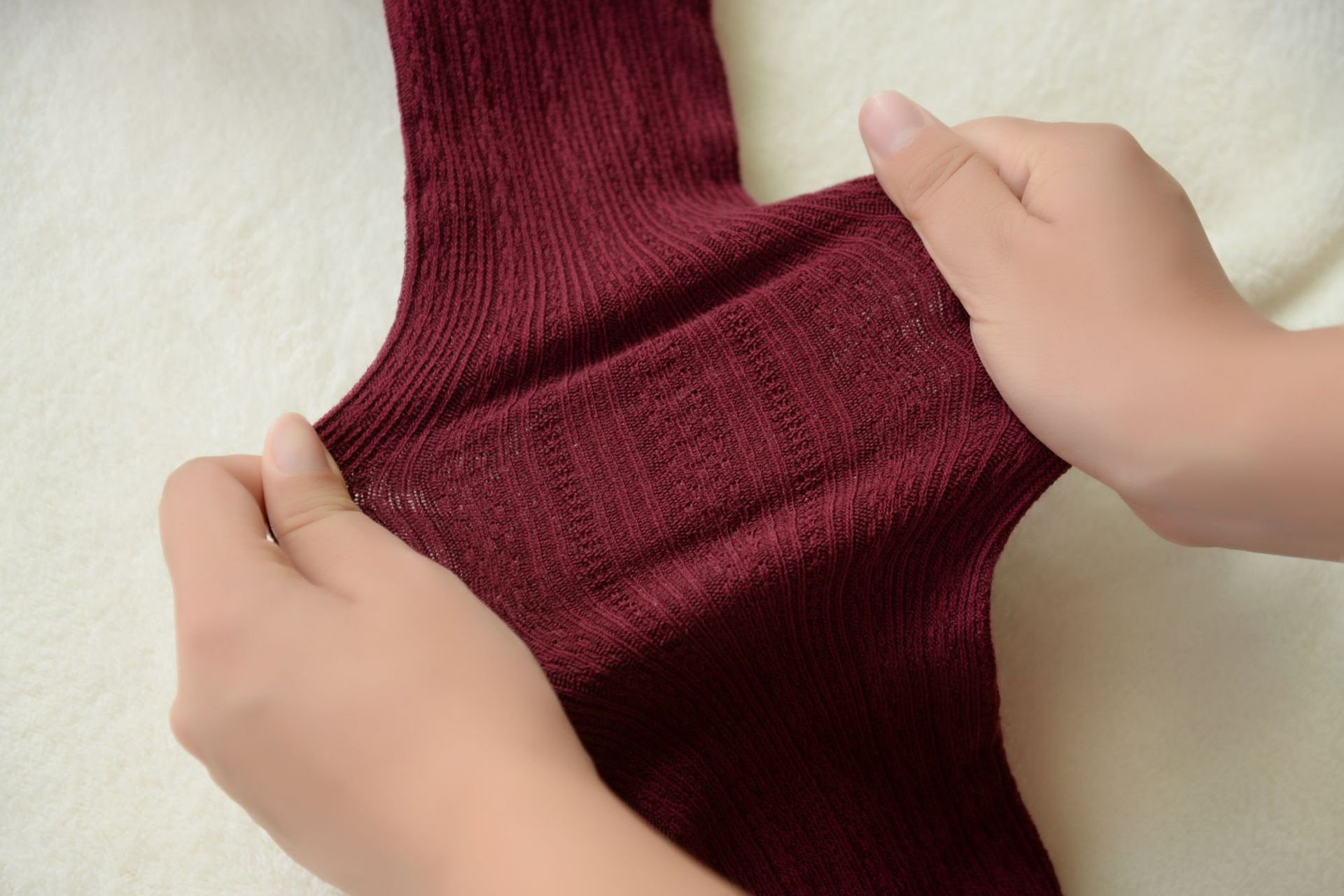 Thick Knit Ribbed Tights