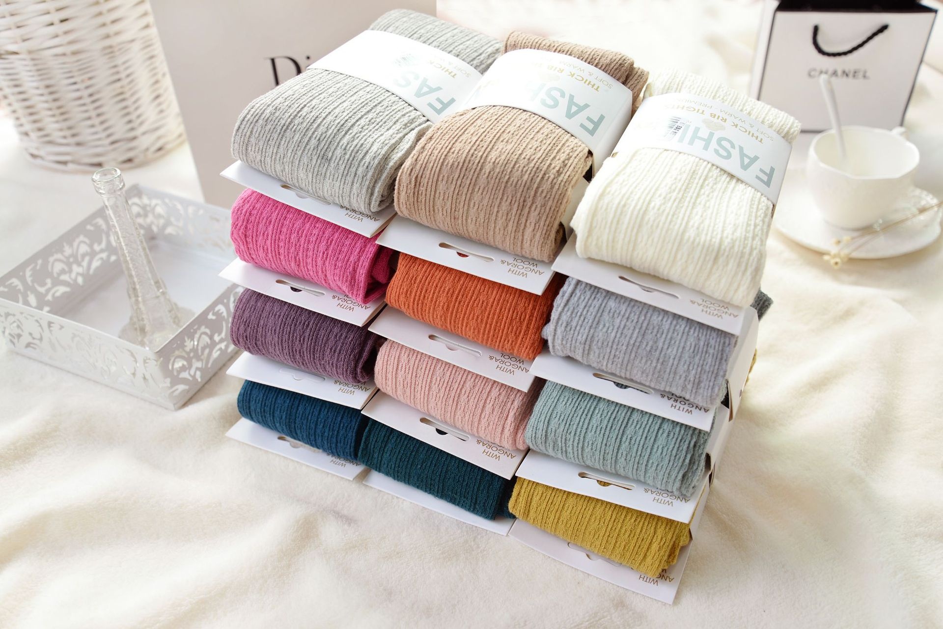 Thick Knit Ribbed Tights