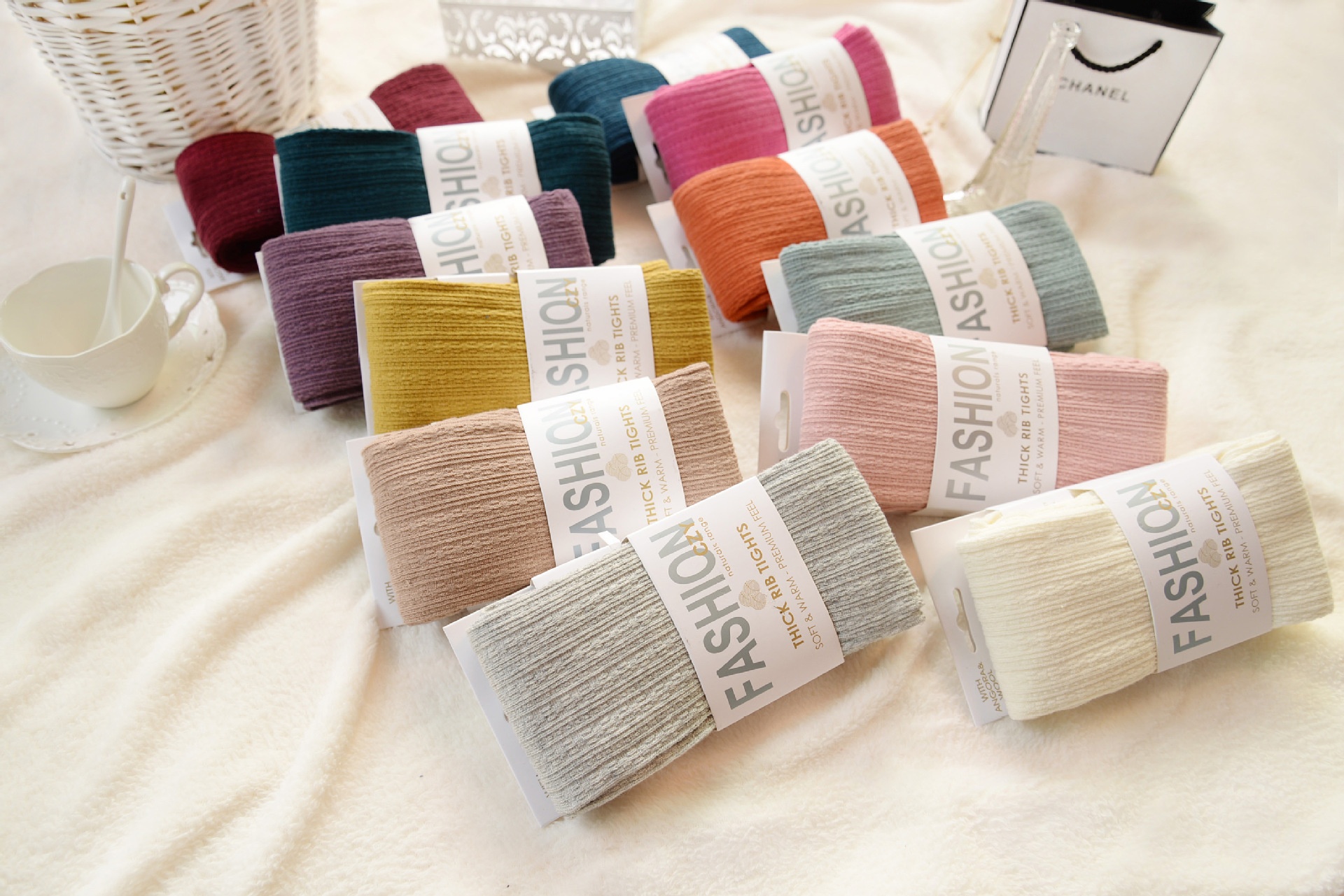 Thick Knit Ribbed Tights