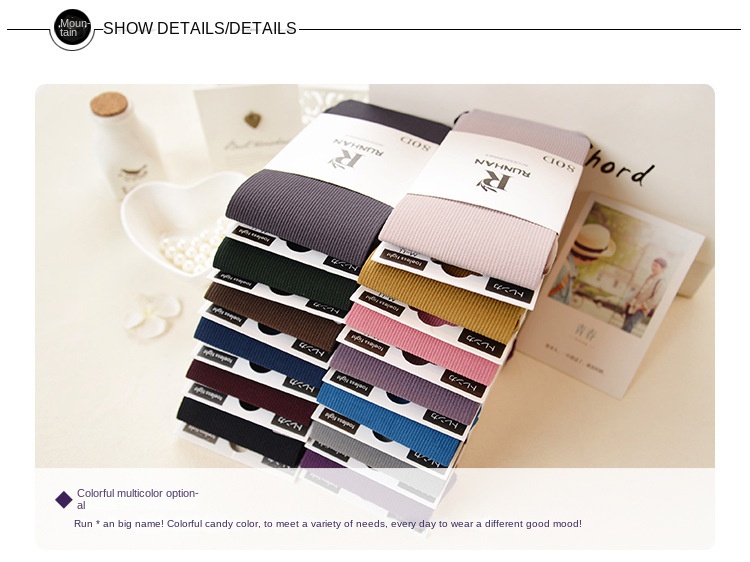 80D Striped Velvet Women's Pantyhose in 13 Colors