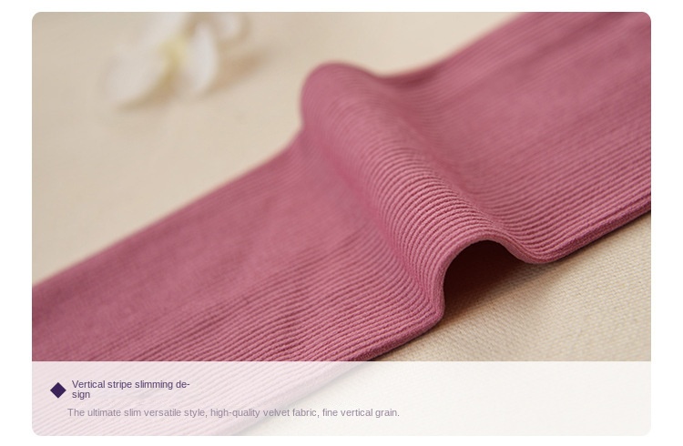 80D Striped Velvet Women's Pantyhose in 13 Colors