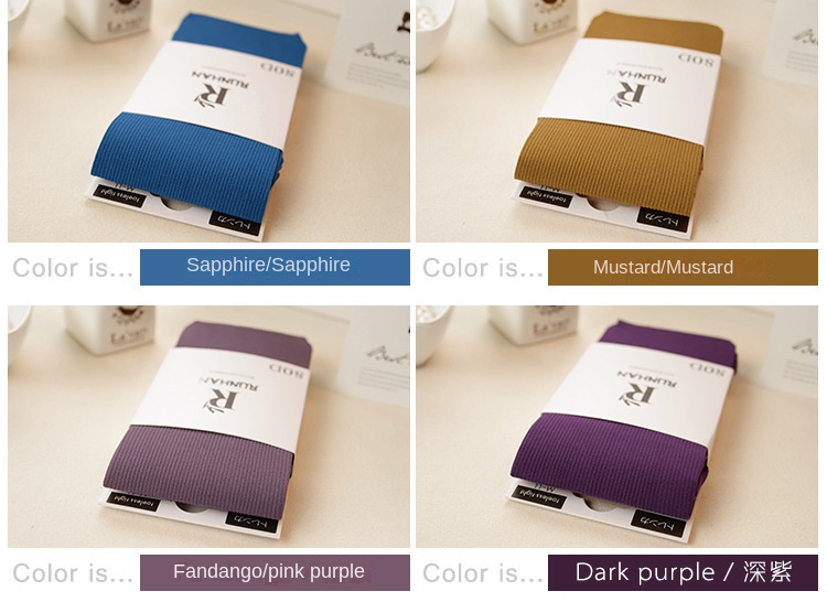 80D Striped Velvet Women's Pantyhose in 13 Colors