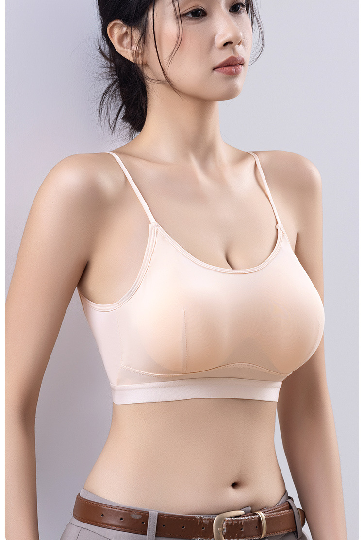Women's Ice Silk Padded Backless Bralette