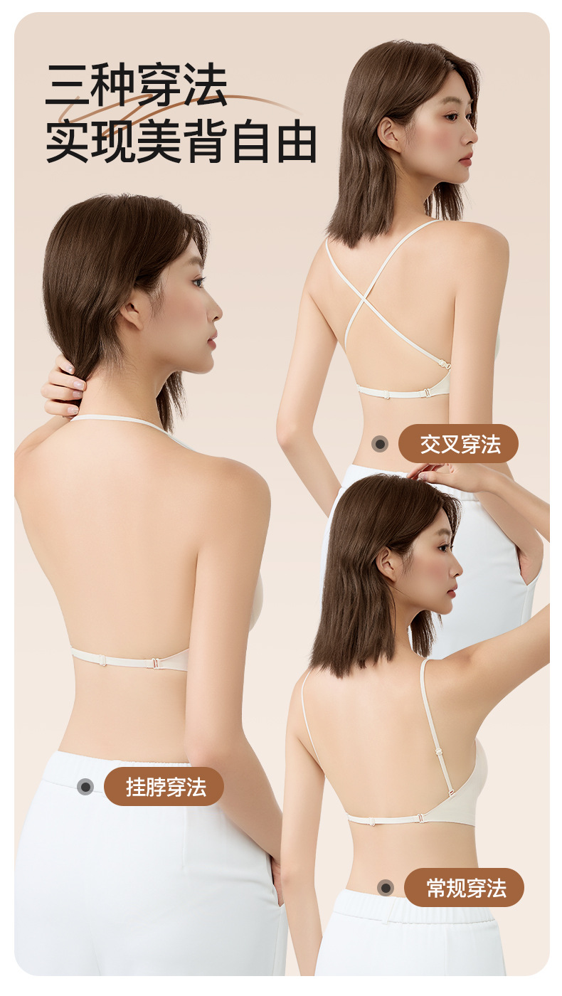 Women's Invisible Backless Nude Bra for Summer