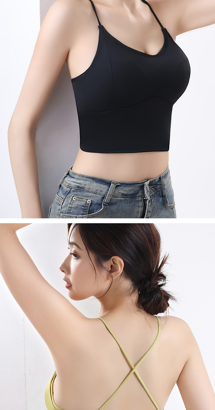 Ice Silk Backless Bra with Thick Pads for Small Breasts