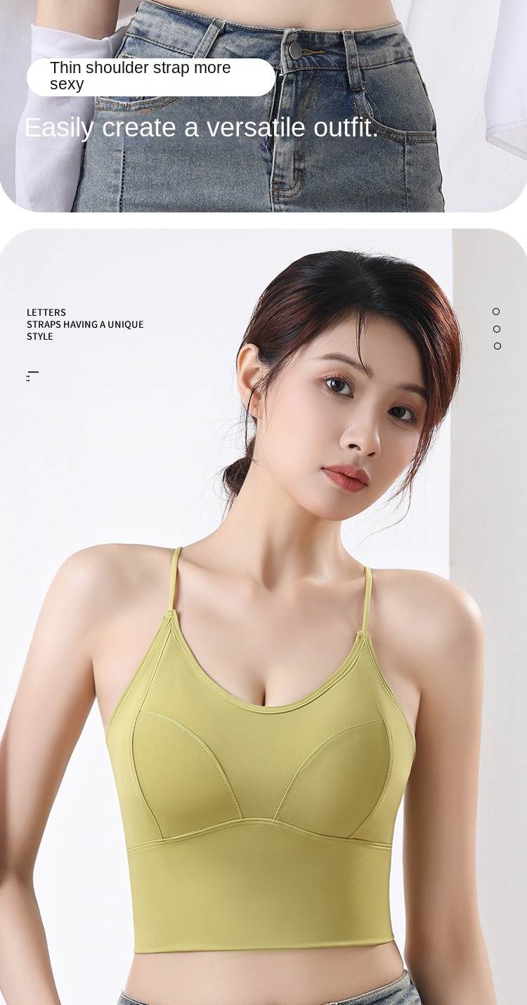 Ice Silk Backless Bra with Thick Pads for Small Breasts
