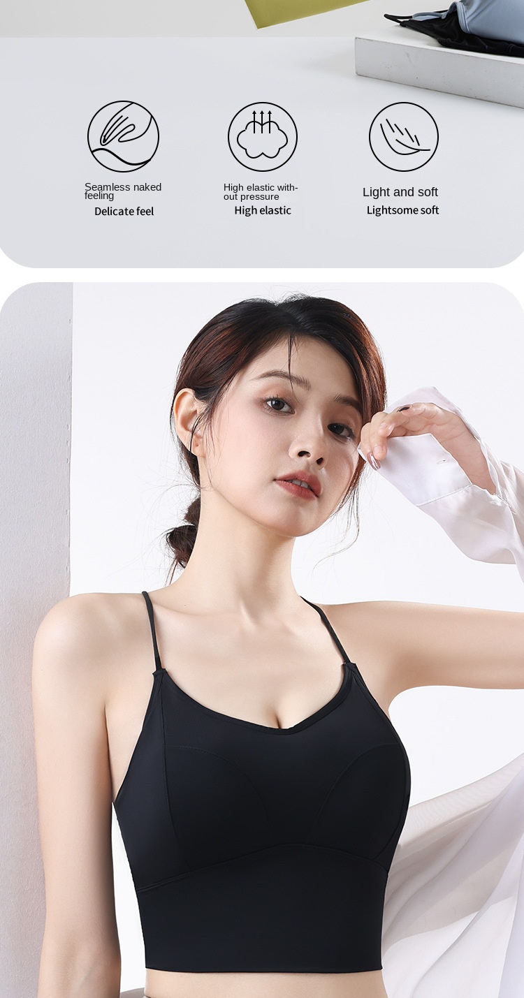 Ice Silk Backless Bra with Thick Pads for Small Breasts