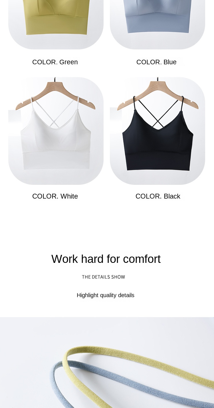 Ice Silk Backless Bra with Thick Pads for Small Breasts