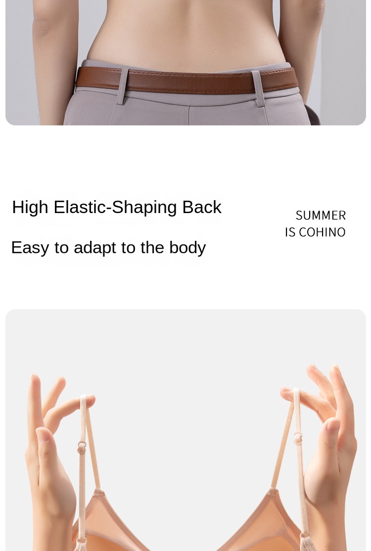 Women's Ice Silk Padded Backless Bralette