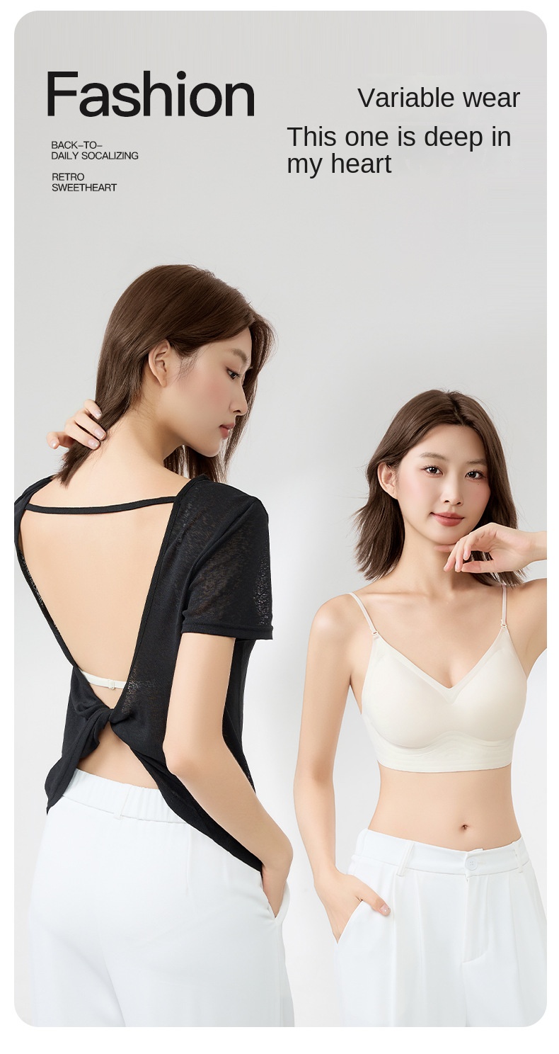 Women's Invisible Backless Nude Bra for Summer