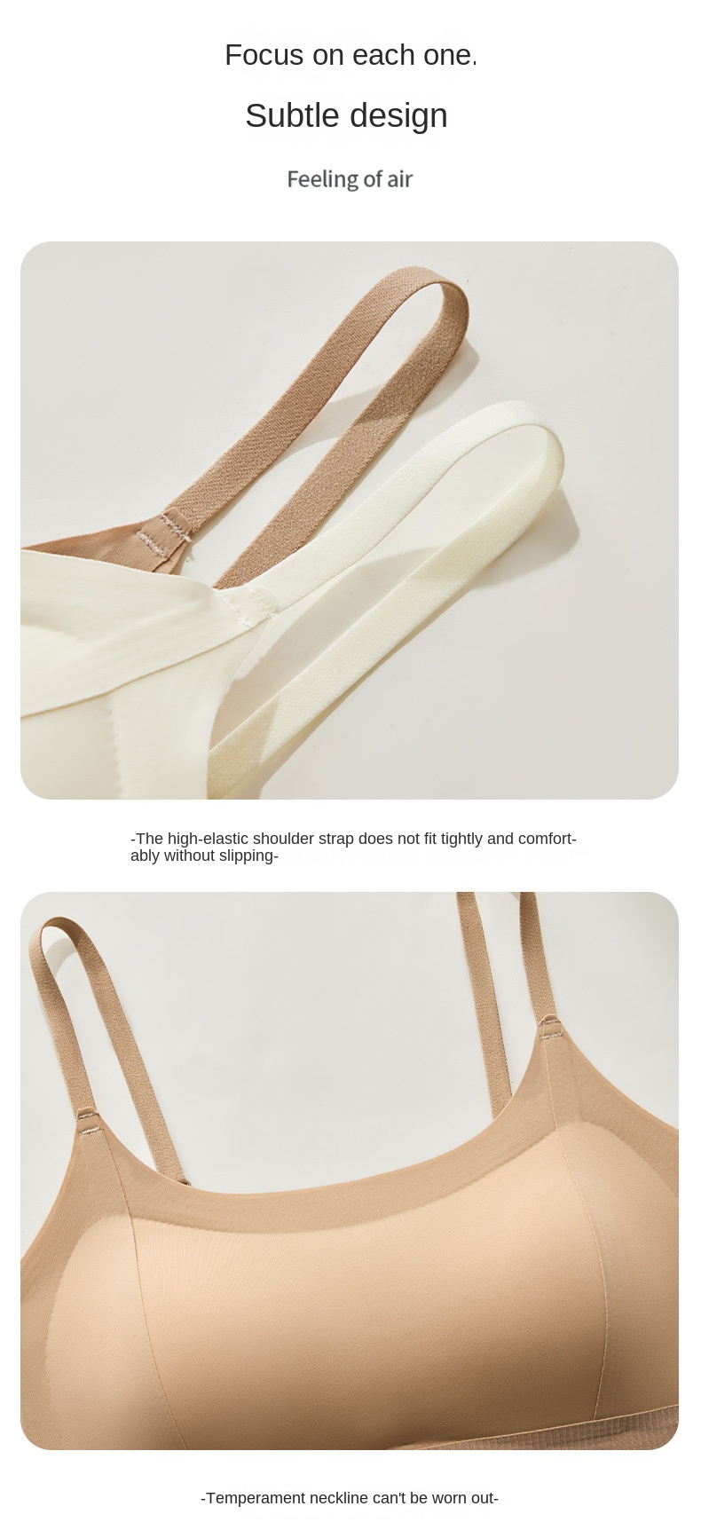 Thickened Wire-free Ice Silk Backless Bustier for Small Breasts