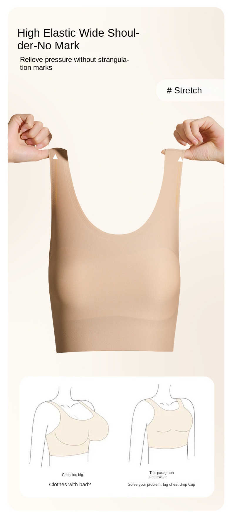 Invisible Seamless Chest Binder for Large Breasts