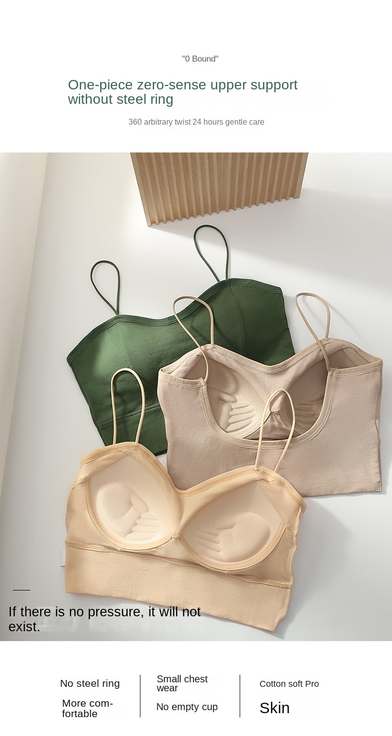 Cotton Integrated Backless Bra Top with Padded Cups