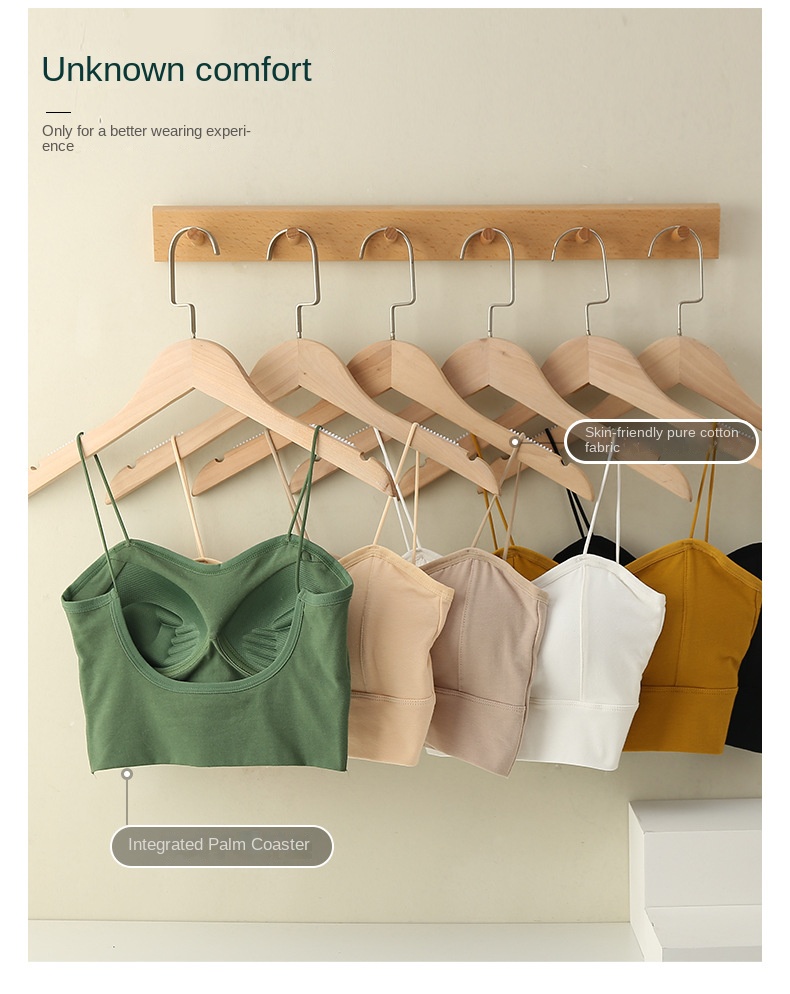 Cotton Integrated Backless Bra Top with Padded Cups