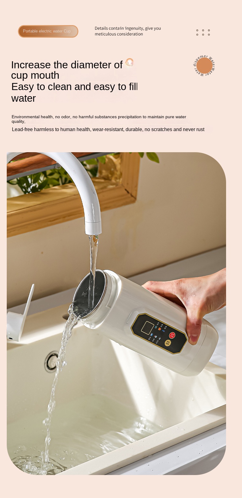 Portable 650ML Electric Heating Cup