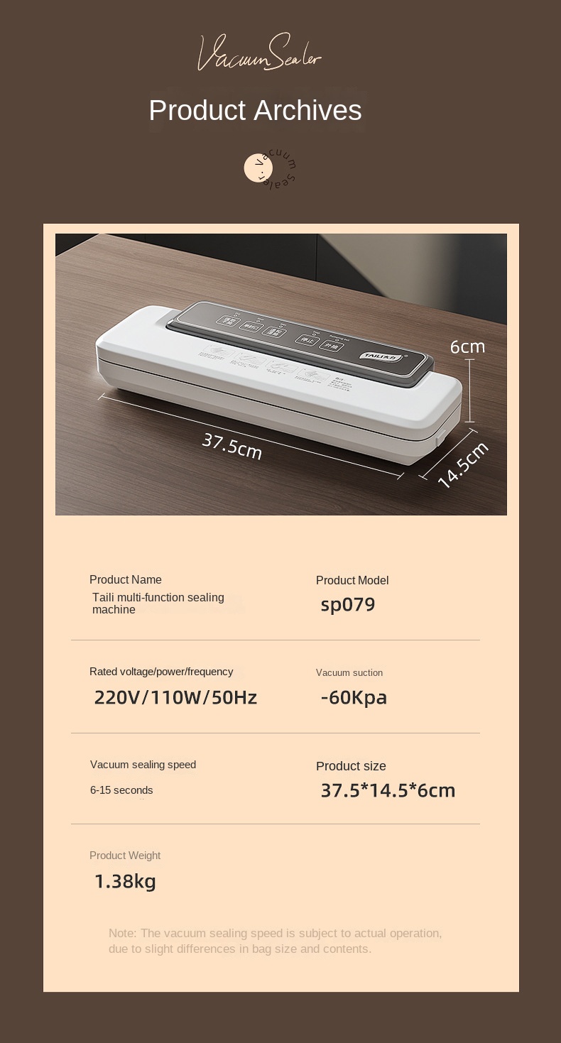 Household Automatic Multi - Purpose Vacuum Sealer