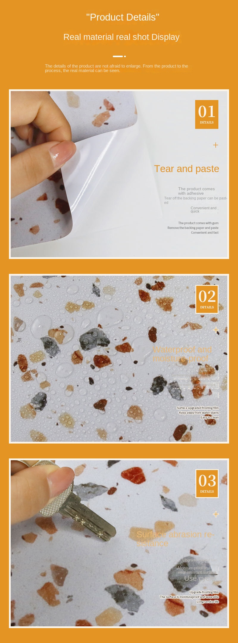 Marble Pattern Anti - Slip Floor and Wall Tiles