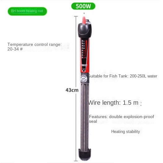 Aquarium Quartz Heating Rod with Precise Temperature Control